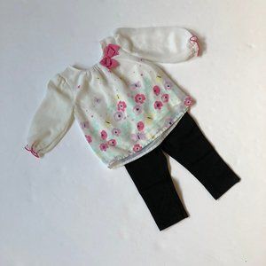 Adorable Sheer Lined Blouse and Black Pants 12M